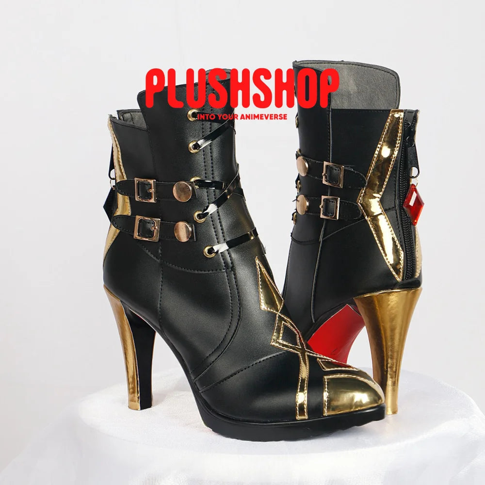 Genshin Impact Arlecchino Cosplay Costume Full Set Shoes(Pls Note Ur Shoes Size) / Xs Cosplay 套装
