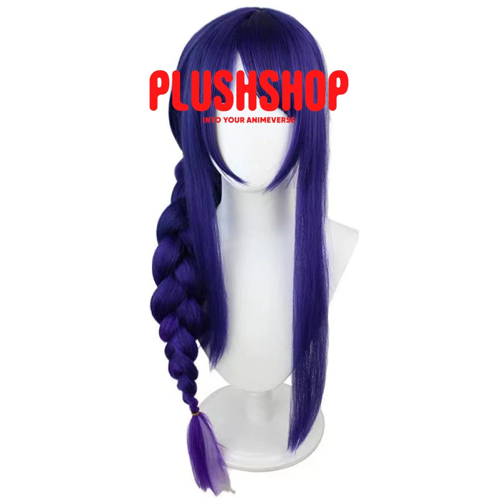 Genshin Impact Raiden Cosplay Outfit Clothes Full Set Wig Only / Xs 女装