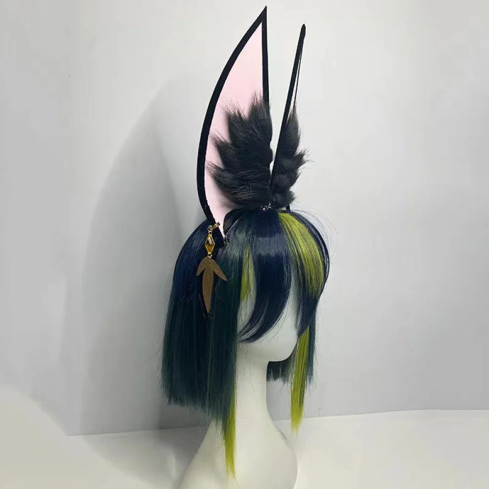 Genshin Impact Tighnari Cosplay Wig And Furry Ears