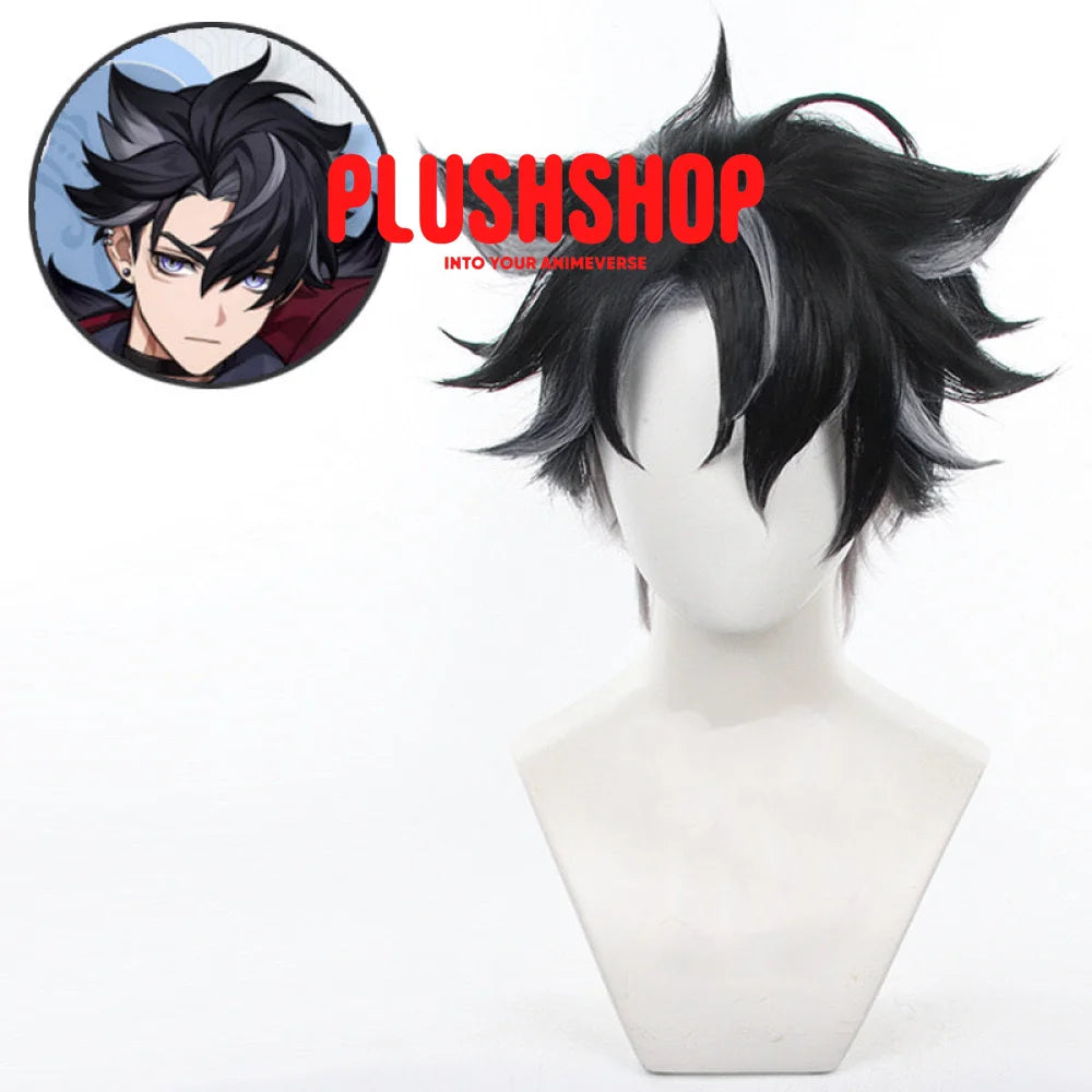 Genshin Impact Wriothesley Cosplay Outfit Clohes Wig Wig(Free Size) / Xs Cosplay 套装