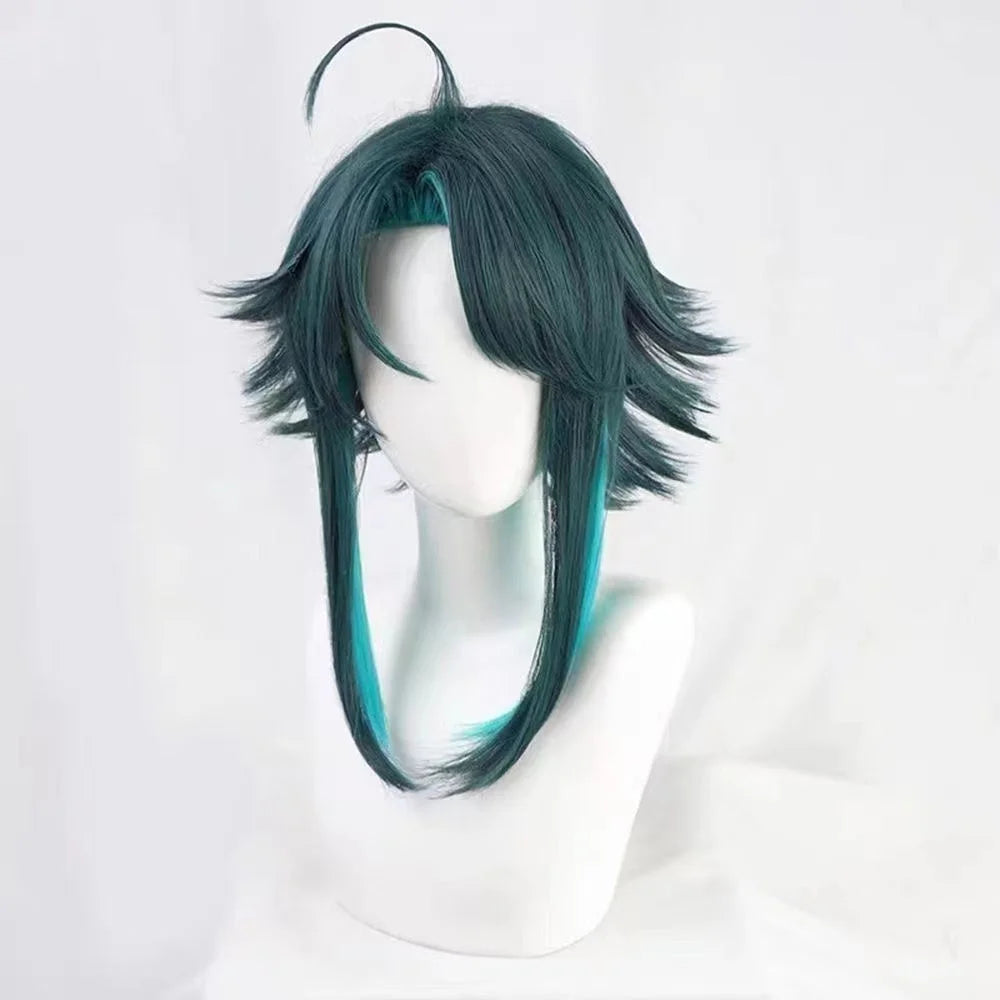 Genshin Impact Xiao Cosplay Wig Ponytail Included