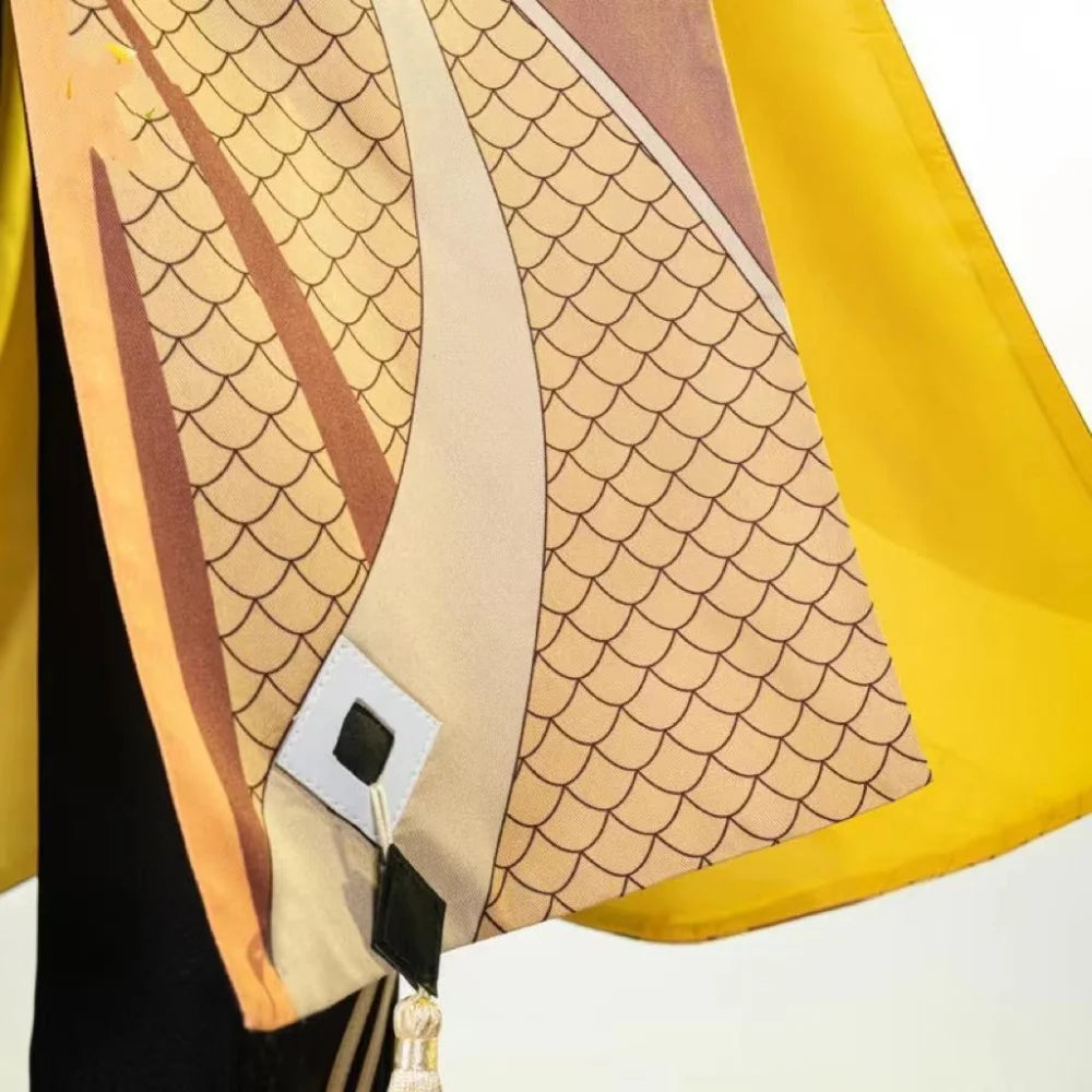 Genshin Impact Zhongli Cosplay Costume Full Set Wig