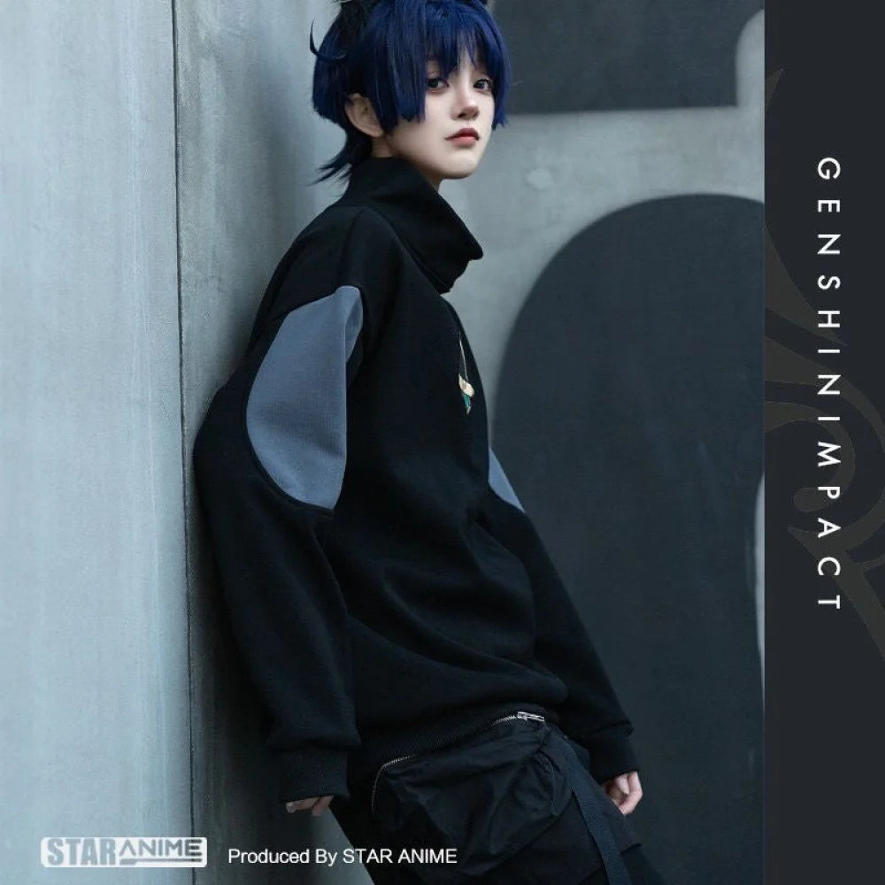 Genshin Impact Game Character Scaramouche Wanderer Design Element Spring And Autumn Sweatshirt