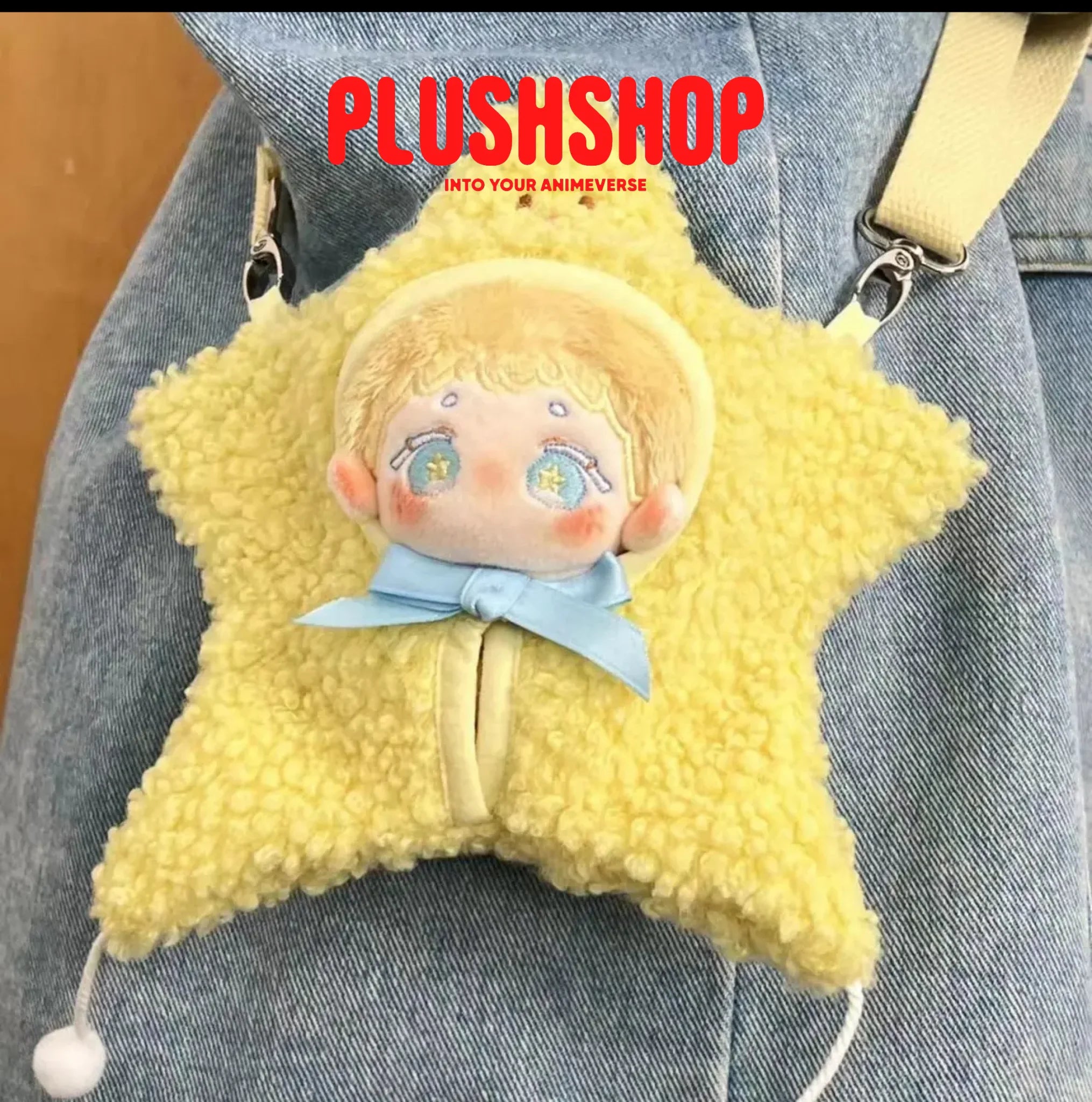 10Cm Starfish Plushies Cotton Doll Cute Toys Star Bag-Yellow Color
