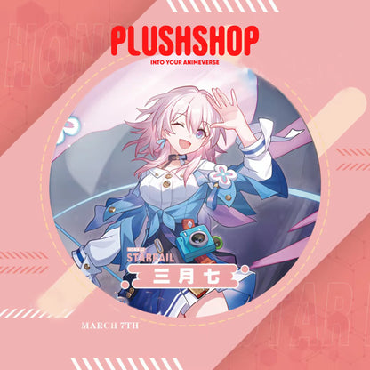 15Cm Honkai Starrail Characters Super Big Pao Mian Pins Buttons Badges March 7Th
