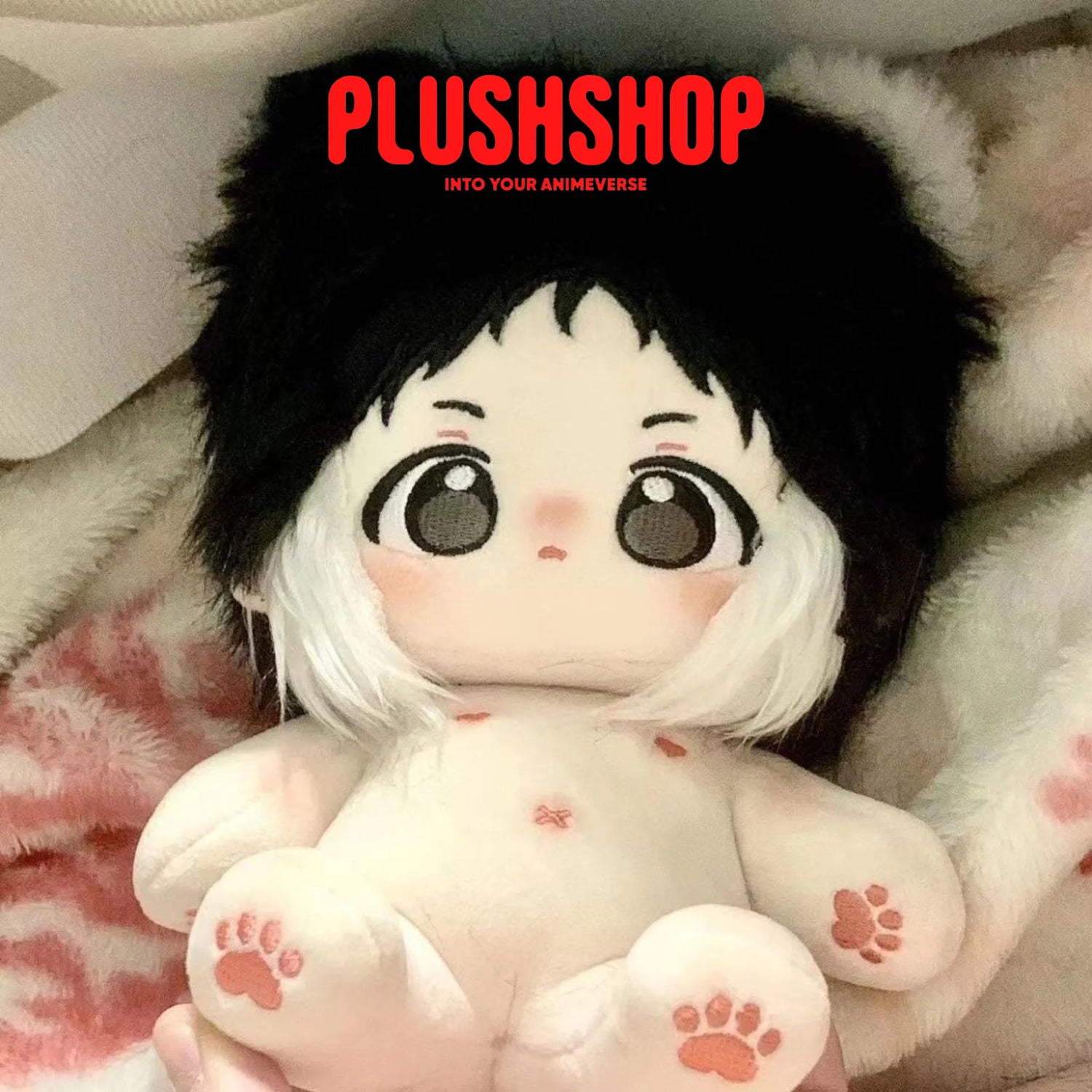 20Cm Bungo Stray Dogs Akutagawa Ryunosuke Stuffed Plushie Outfit Changeable Naked Doll With Bones 玩偶