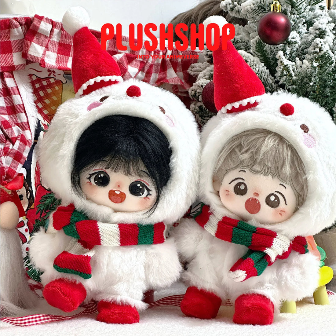 20Cm Cotton Doll Plush Christmas Snowman Theme Clothes Cute Outfit For Dolls(Outfit Only) 娃衣