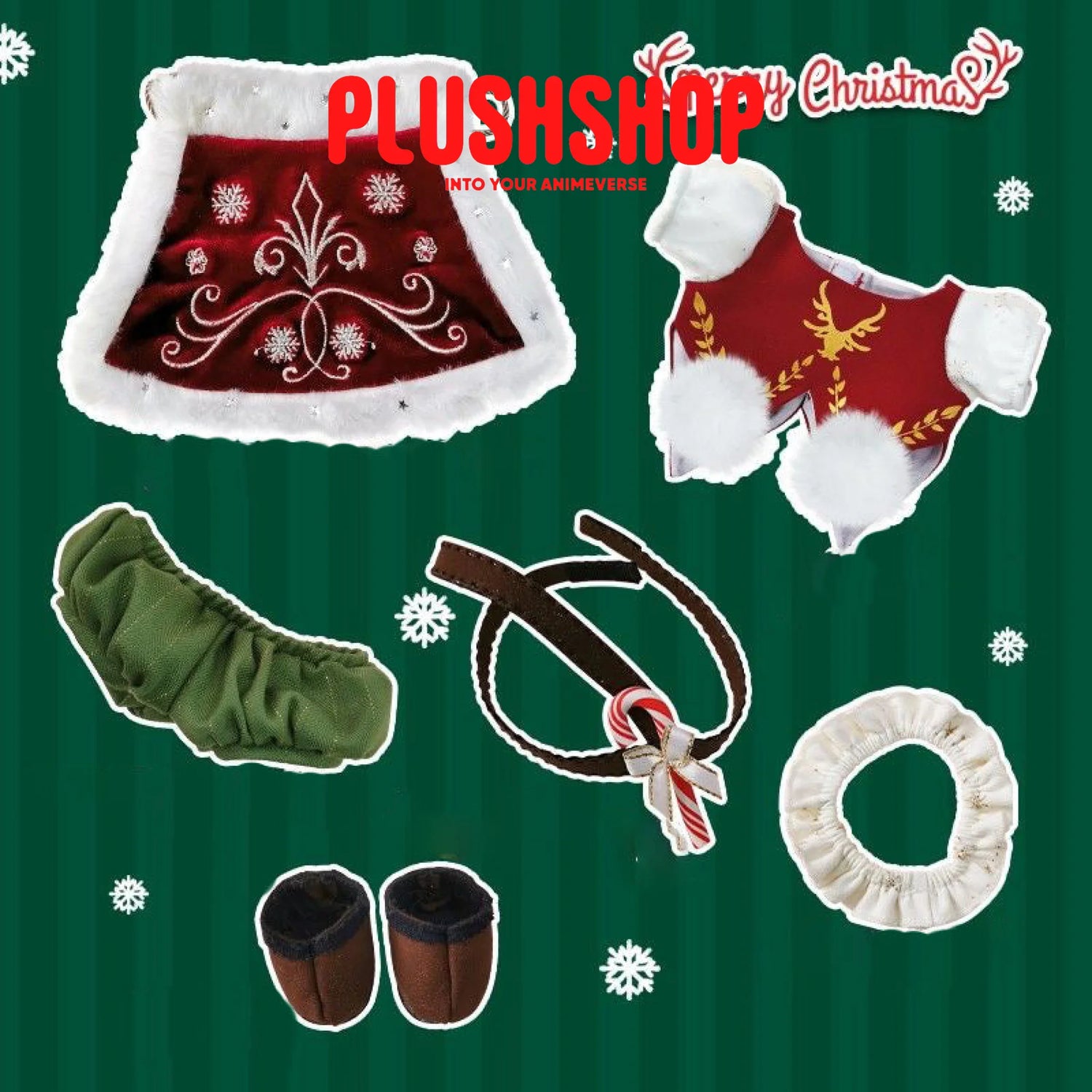 20Cm Cotton Doll Plush Christmas Theme Clothes Cute Outfit For Dolls(Outfit Only) 娃衣