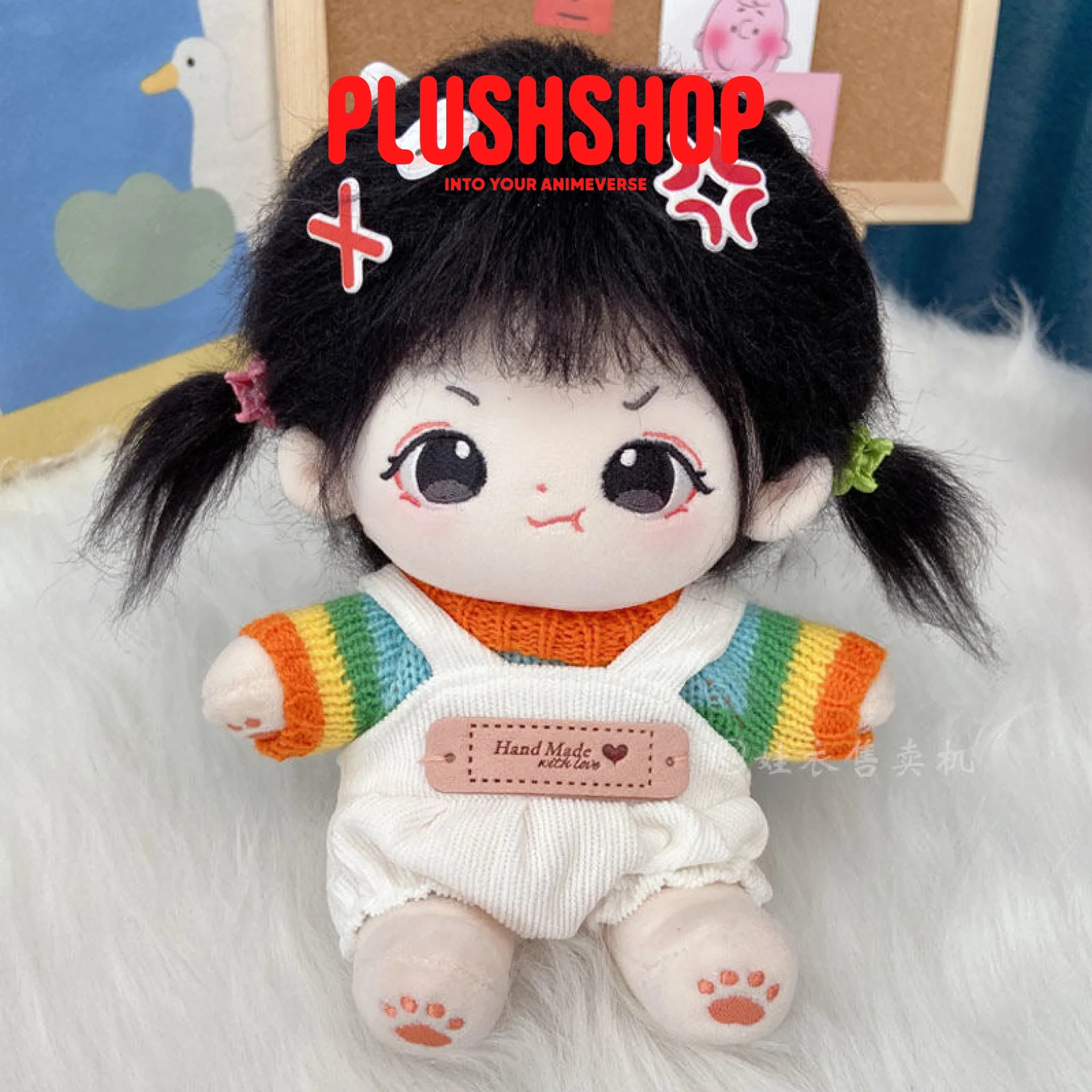 20Cm Cotton Doll Plush Clothes Cute Rainbow Outfit For Dolls(Outfit Only)