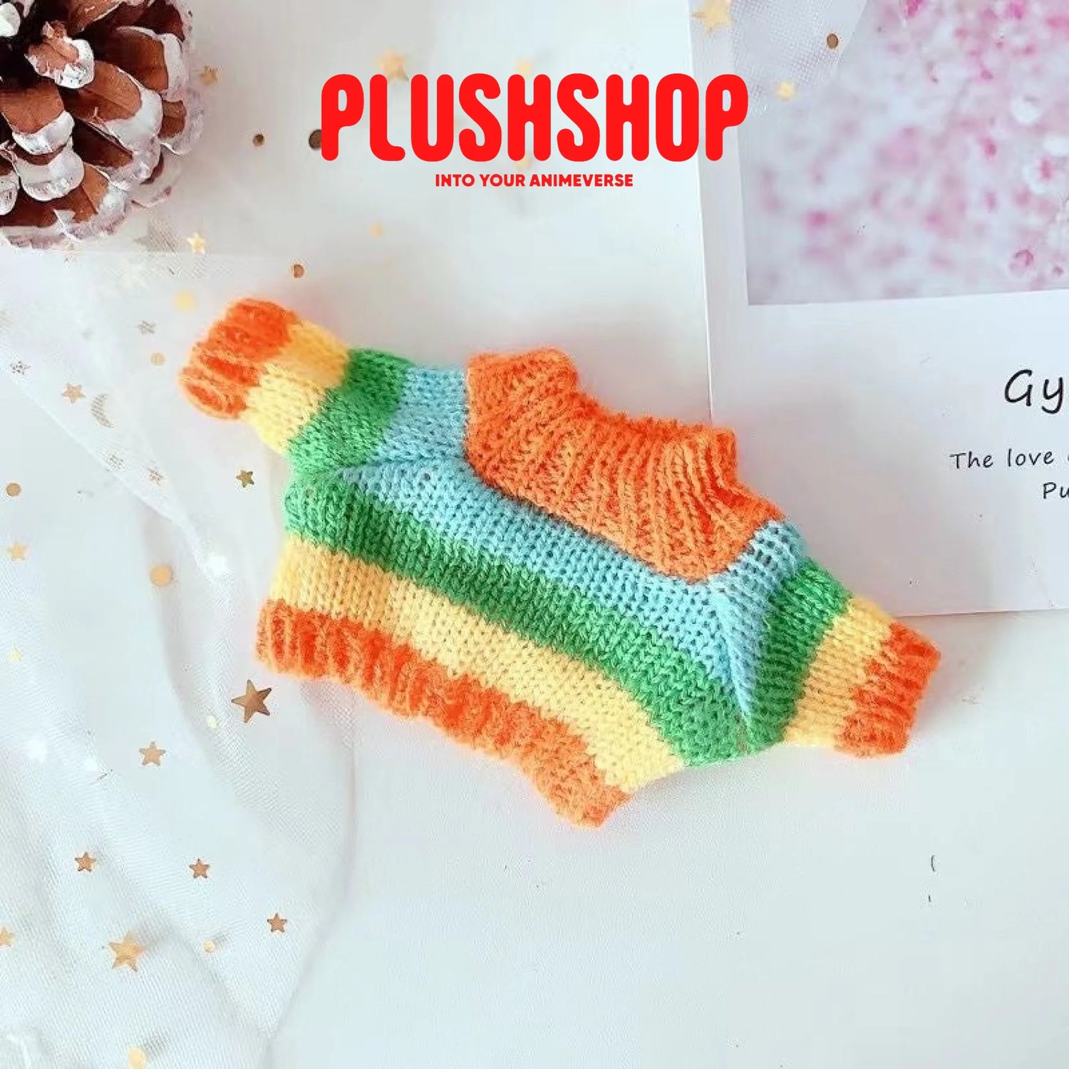20Cm Cotton Doll Plush Clothes Cute Rainbow Outfit For Dolls(Outfit Only)