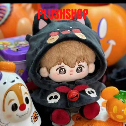 20Cm Cotton Doll Plush Halloween Theme Clothes Cute Outfit For Dolls( Outfit Only) Black