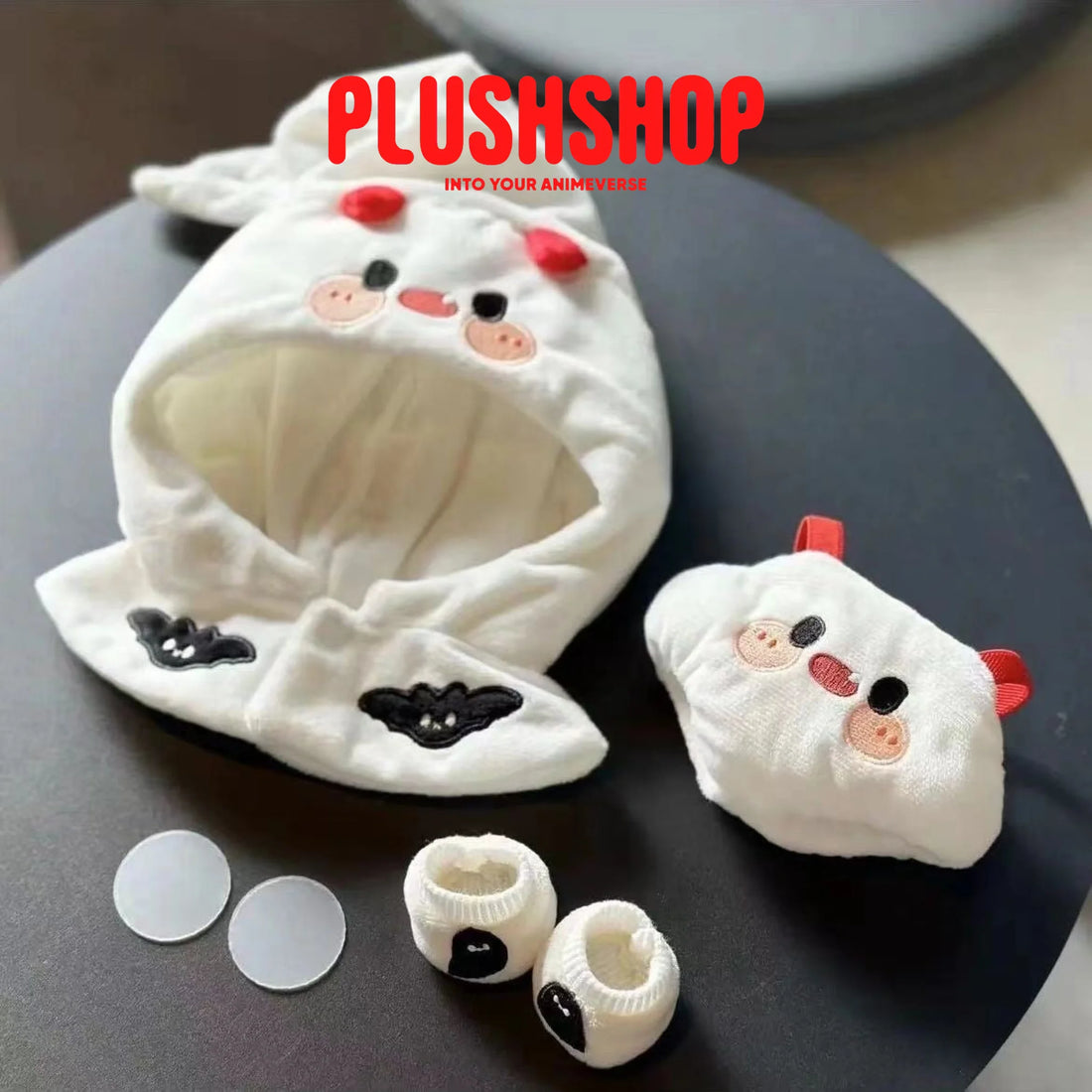 20Cm Cotton Doll Plush Halloween Theme Clothes Cute Outfit For Dolls( Outfit Only) White