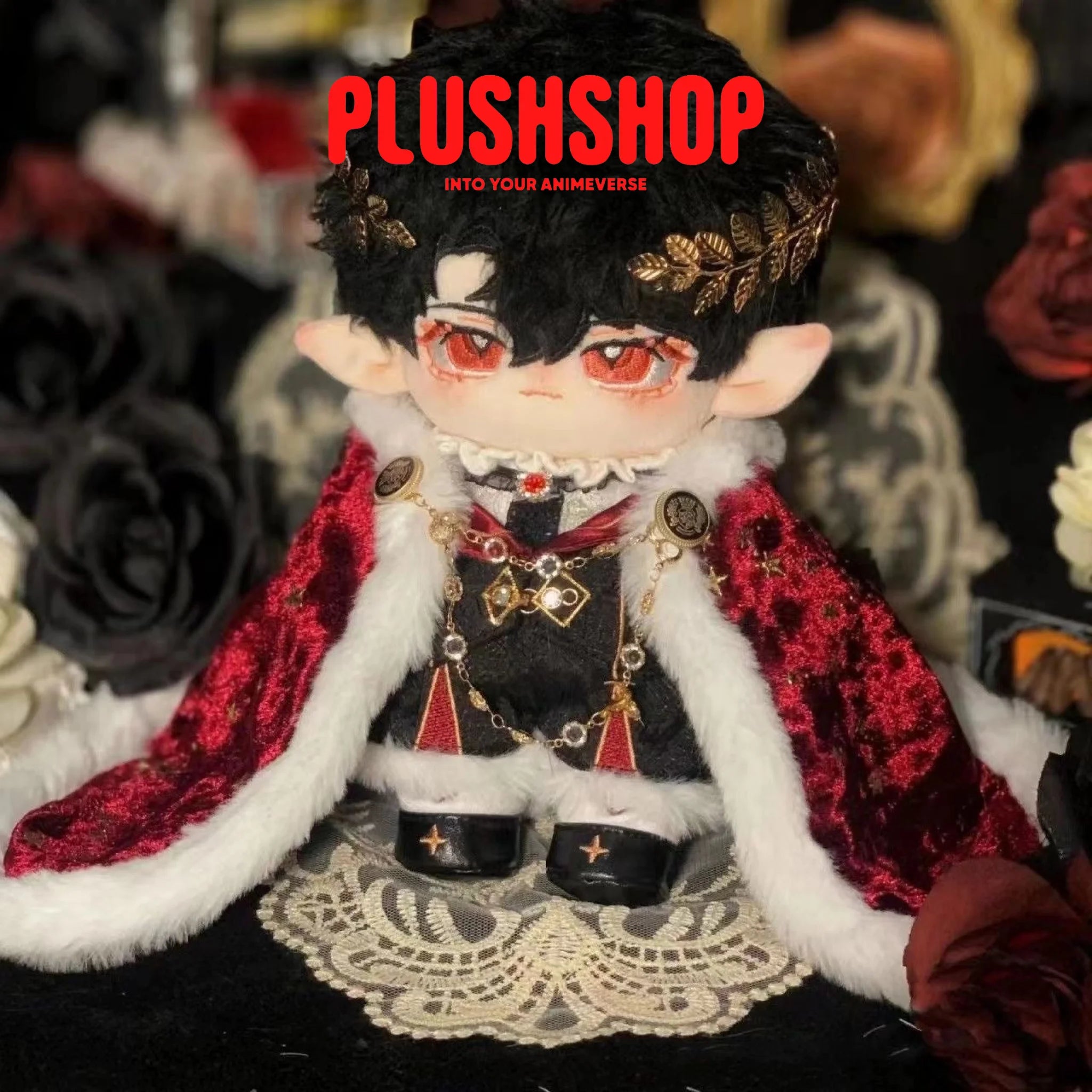 20Cm Cotton Doll Plush Palace Theme Clothes Cute Outfit For Dolls(Outfit Only) Red 娃衣
