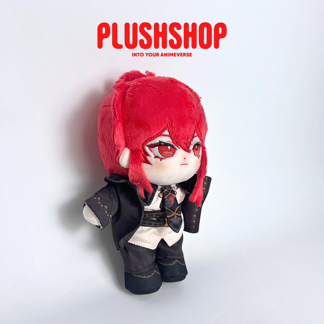 20Cm Genshin Impact Diluc Plush Cute Doll Outfit Changeable 玩偶