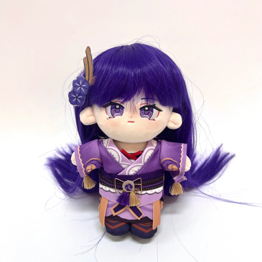 20Cm Genshin Impact Raiden Plush Cute Doll Outfit Changeable Naked Doll + Outfit 玩偶