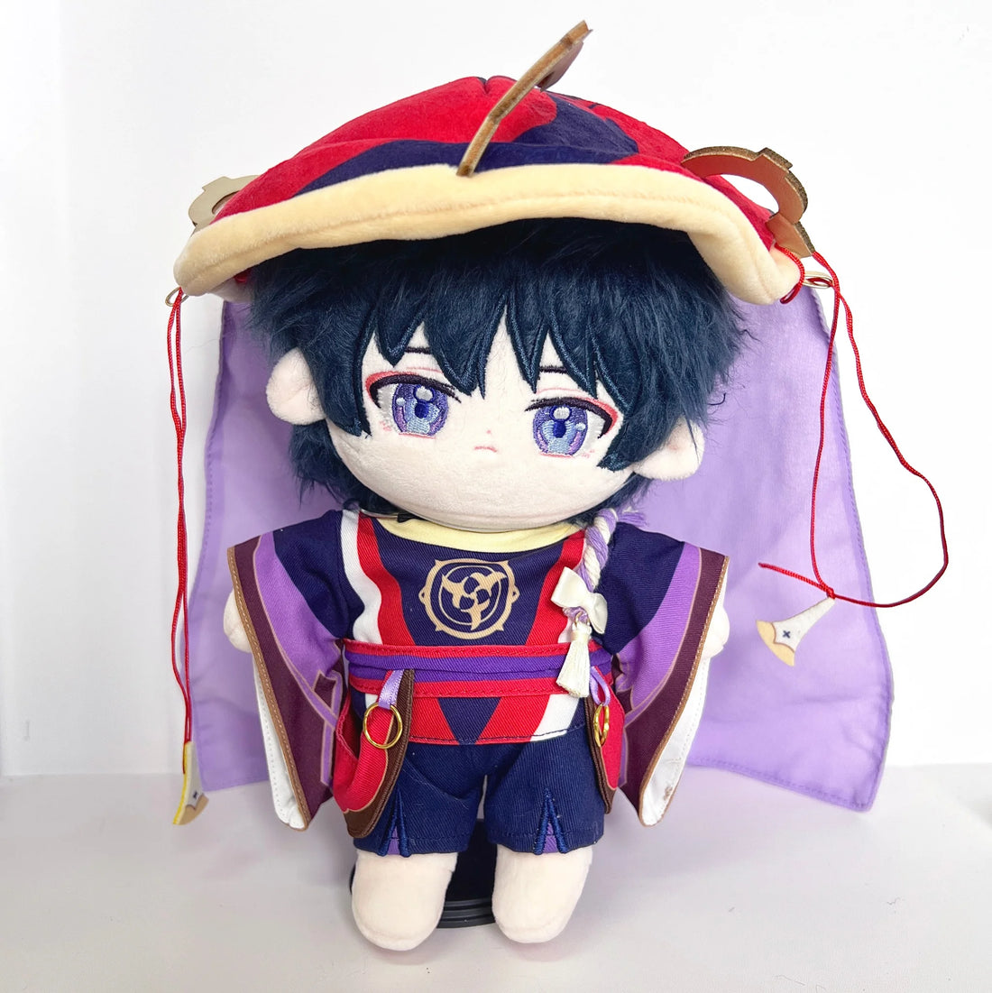 20Cm Genshin Impact Scaramouche Plush Cute Doll Outfit Changeable Naked Doll +Outfit 玩偶