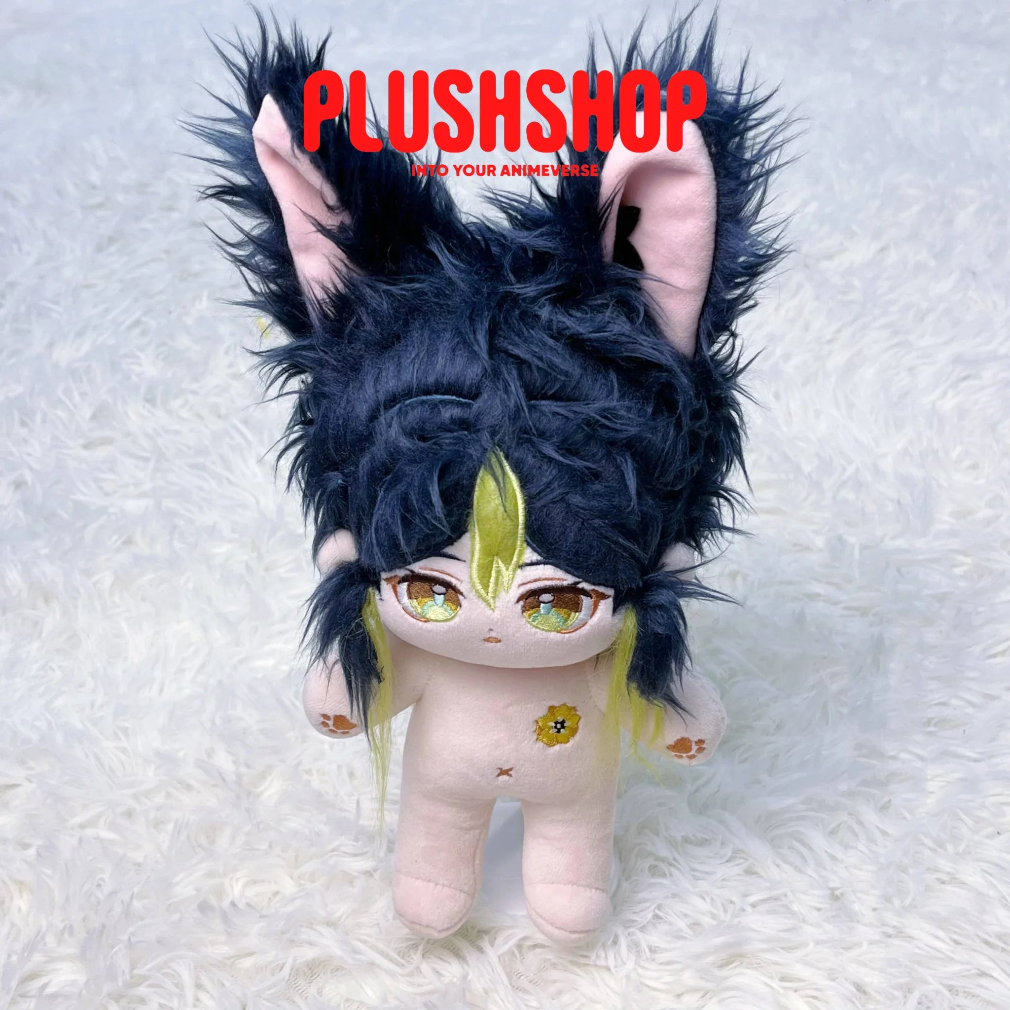 20Cm Genshin Tighnari Stuffed Plushie Outfit Changeable Naked Doll With Bones