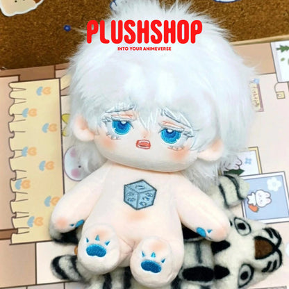 20Cm Jujutsu Kaisen Gojo Satoru Cotton Doll Stuffed Plushie Outfit Changeable Naked Doll With Bones