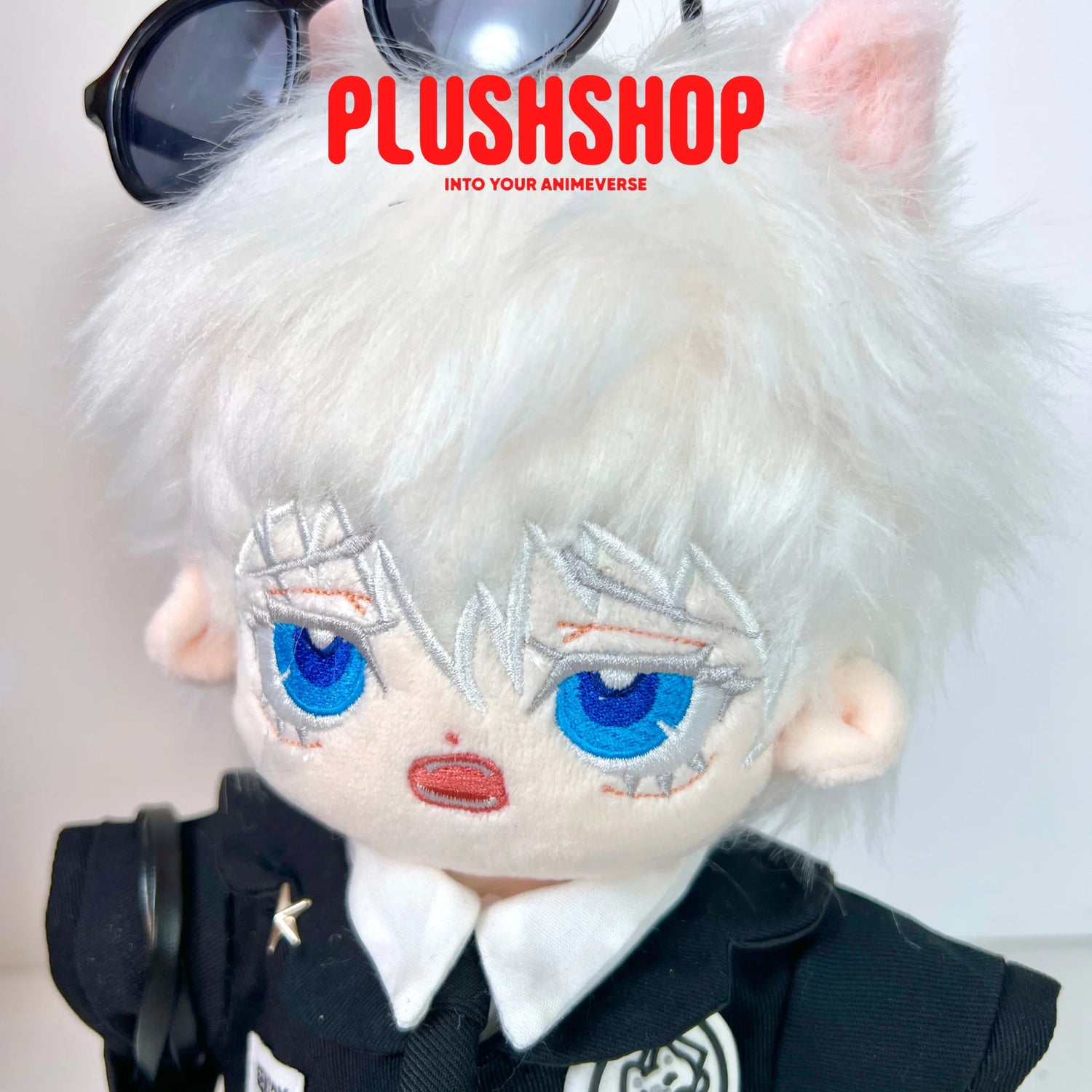 20Cm Jujutsu Kaisen Gojo Satoru Cotton Doll Stuffed Plushie Outfit Changeable 玩偶