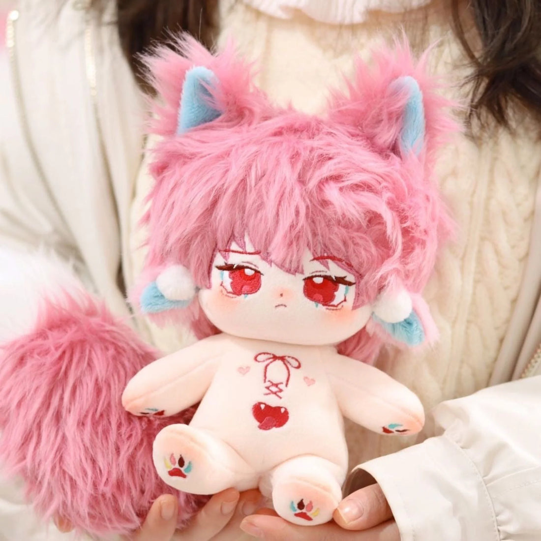20Cm The Mountainsea Taotie Plush Cute Doll With Outfit Changeable Naked Doll Bones Only