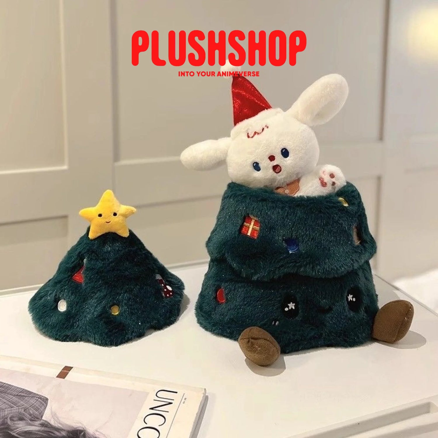 30Cm Cute Plush Christmas Tree Desktop Decoration Cotton Doll Outfit 毛绒装饰