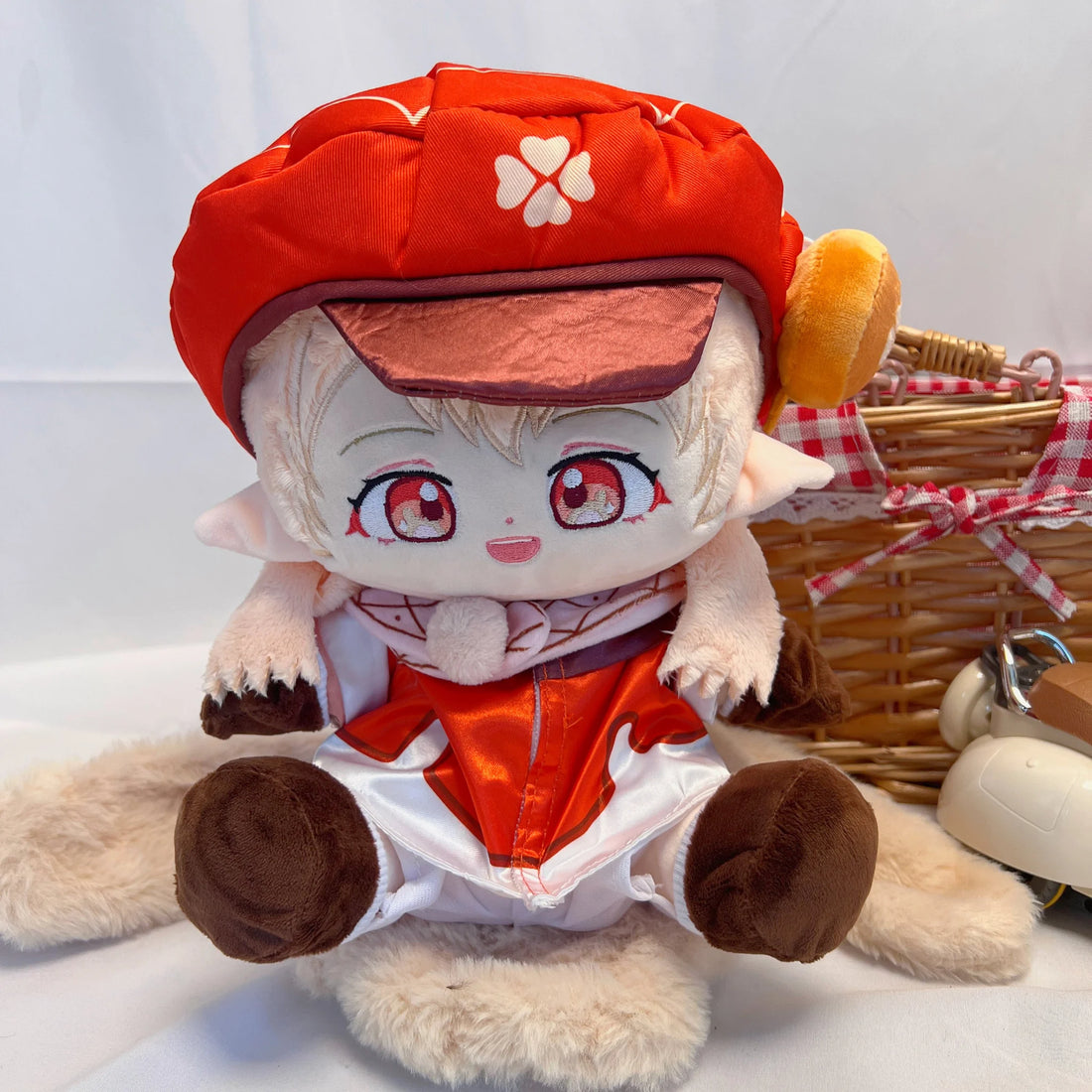 Big 30Cm-On Salegenshin Klee Plush With Outfit And Bag Cute Doll With Bones Outfit