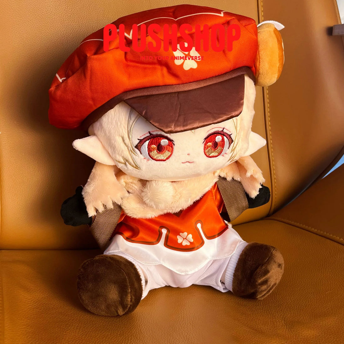 30Cm Genshin Klee Plush With Outfit And Bag Cute Doll With Bones Outfit