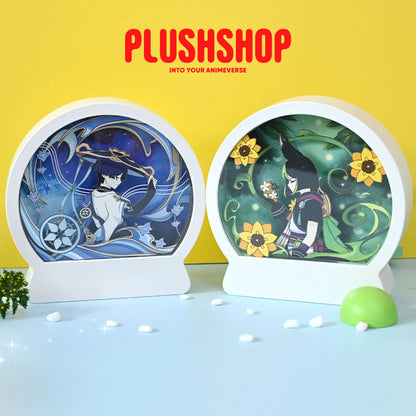 Genshin Impact 3D Holographic Paper Carving Night Light