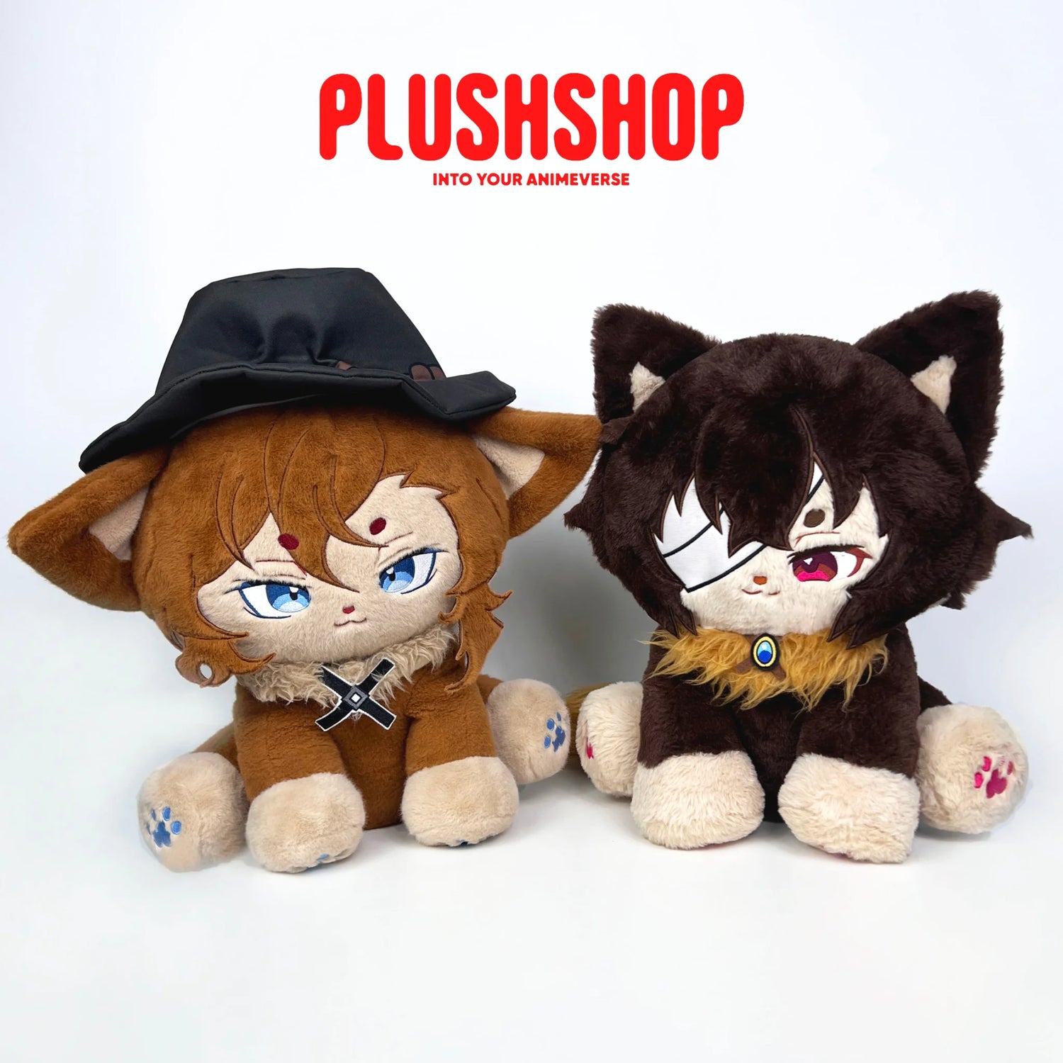 45Cm Dazai &amp; Chuuya Meow Combo Pack Meow-B + Meow（Pre-Order） 玩偶与玩具套装