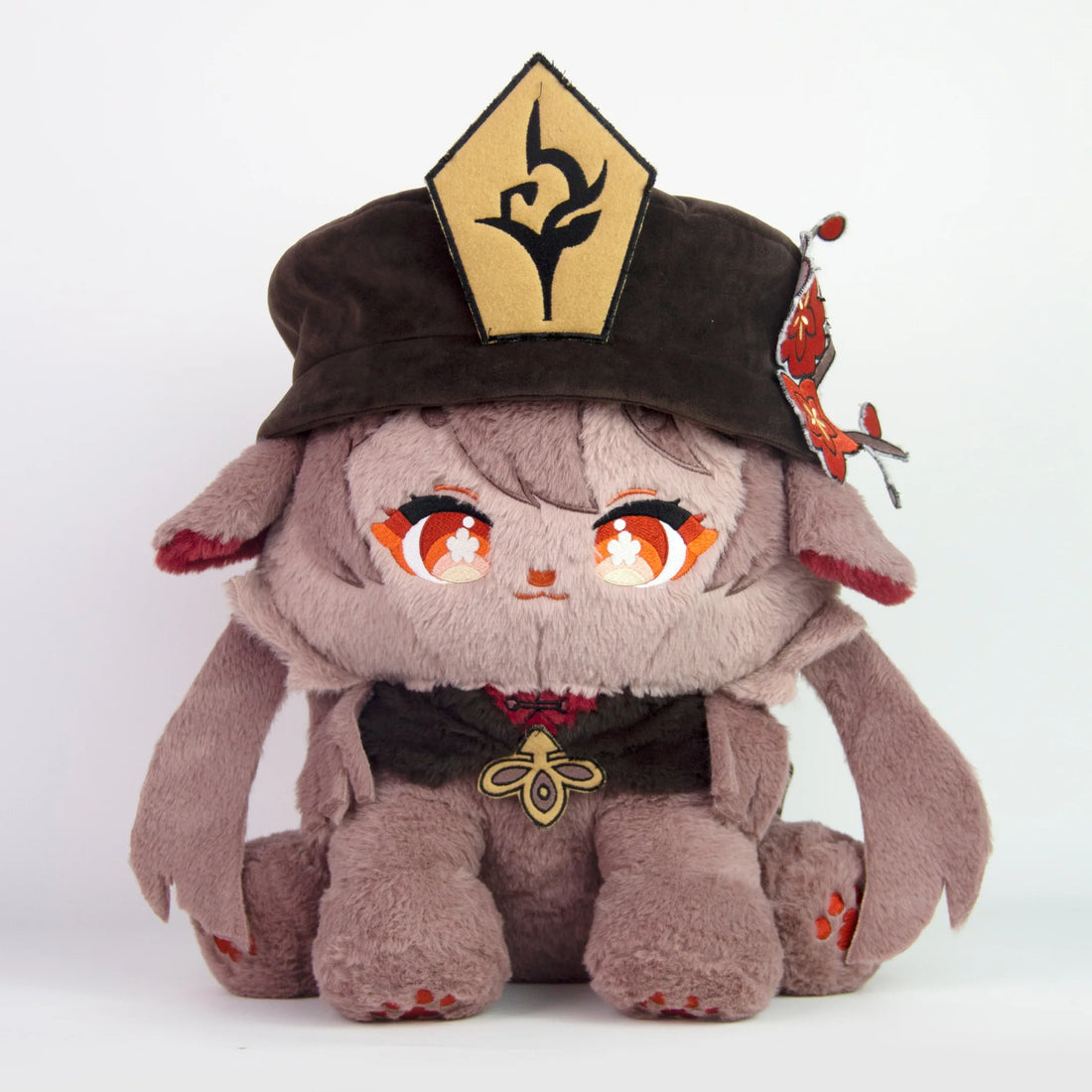 45Cm Genshin Cat Hutao Plush Hutaomeow Cute Puppet With Detachable Hat(Pre-Order)