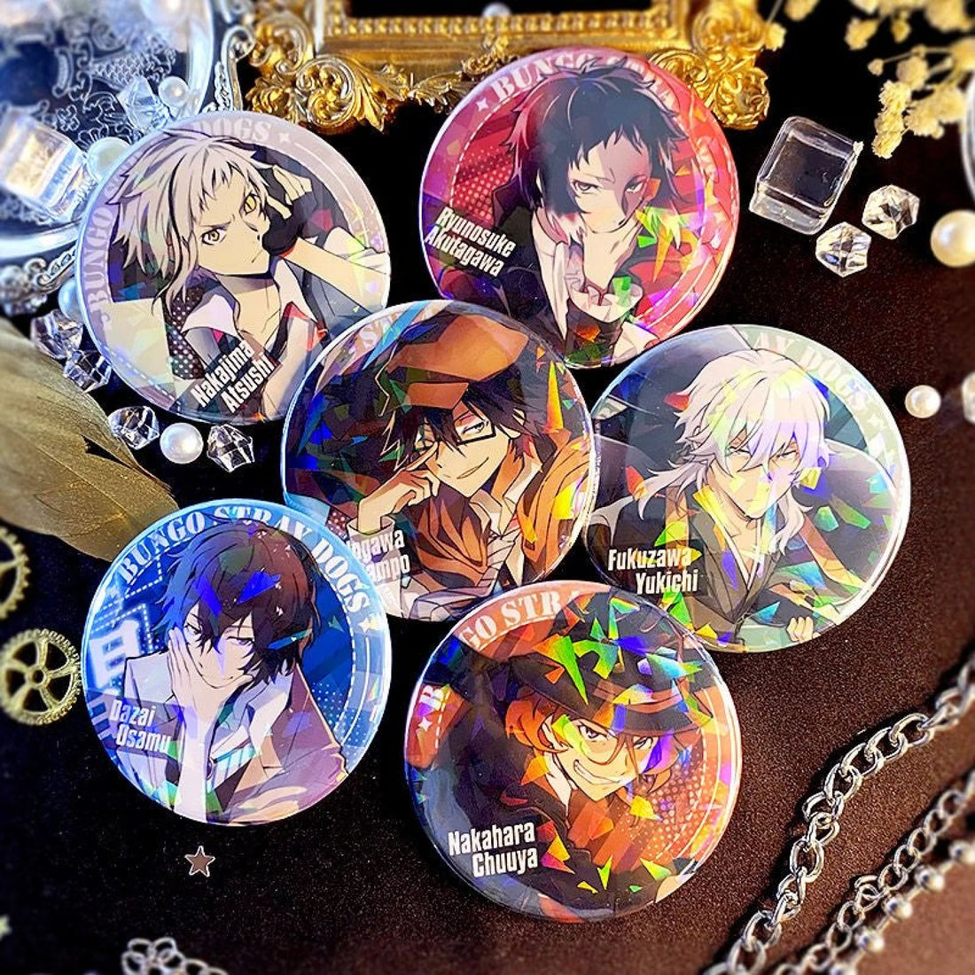 58Mm Bungo Stray Dogs Characters Badge