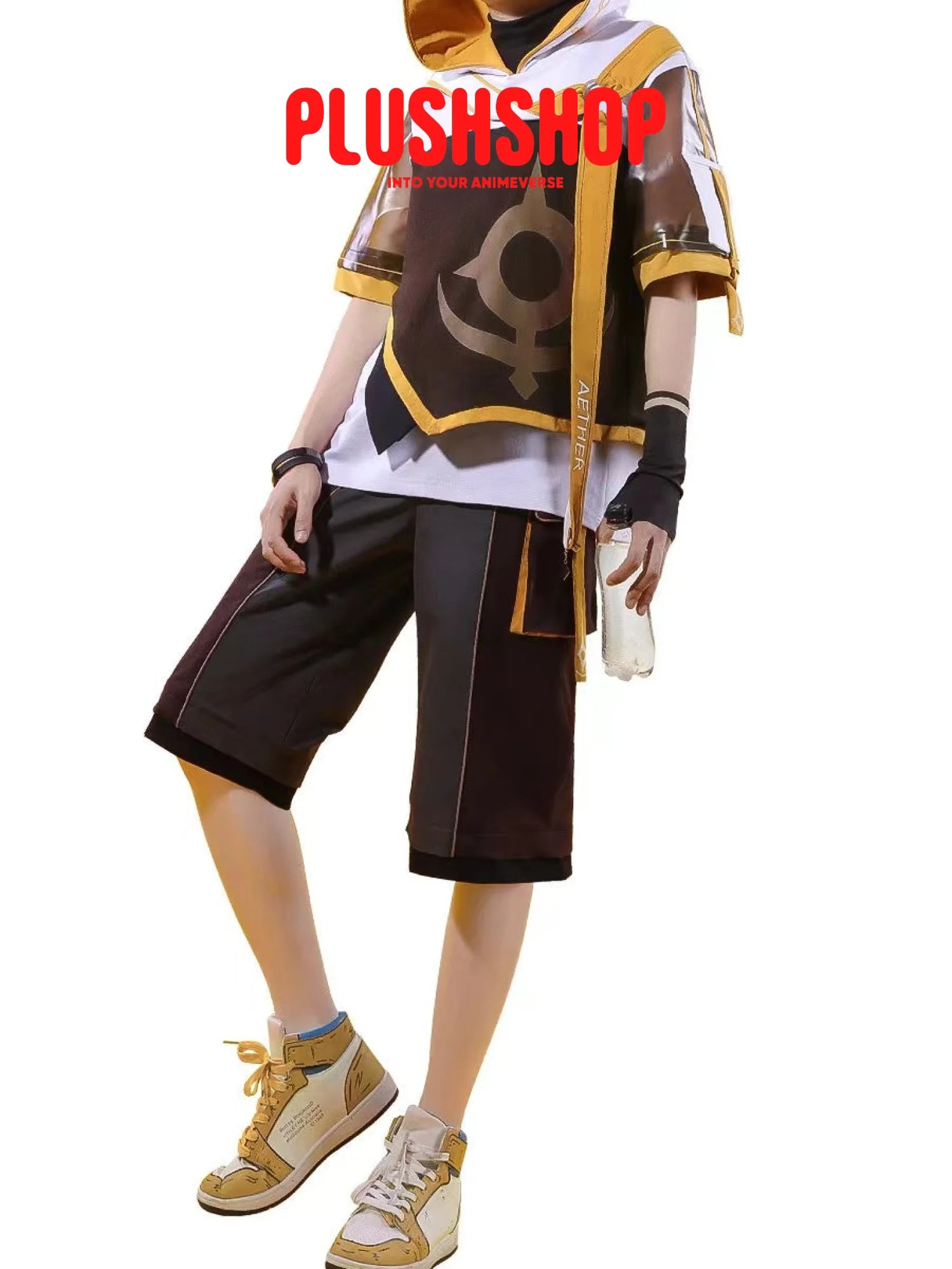 Genshin Aether Cosplay Costume Full Set For Man Castual Wearing