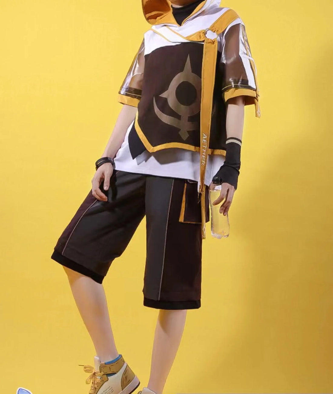 Genshin Aether Cosplay Costume Full Set For Man Castual Wearing S