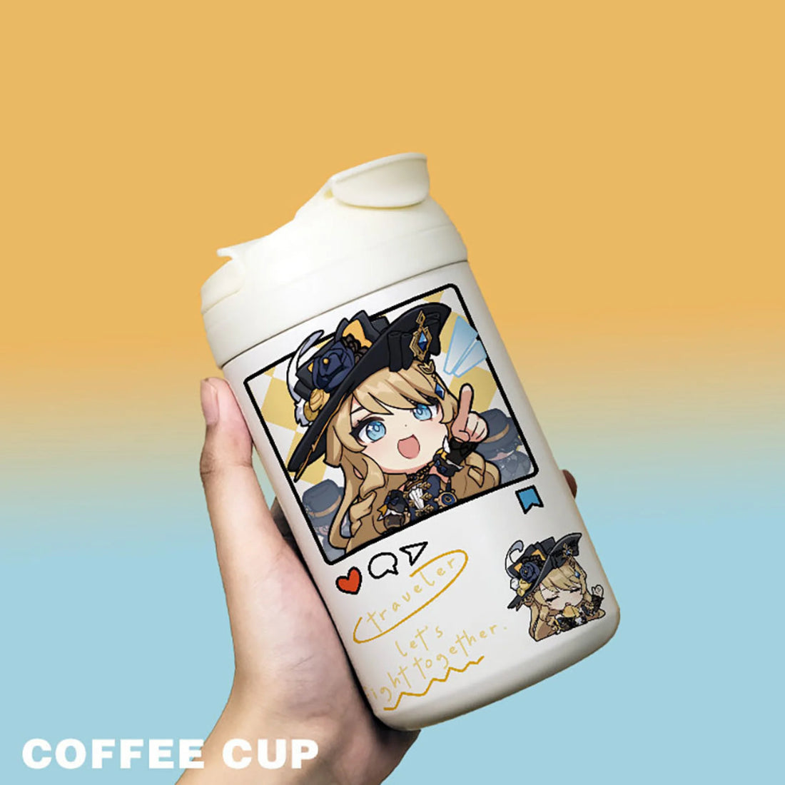Genshin Impact Furina Characters Nahida Hutao Water Cup Coffee 480Ml Navia 保温杯