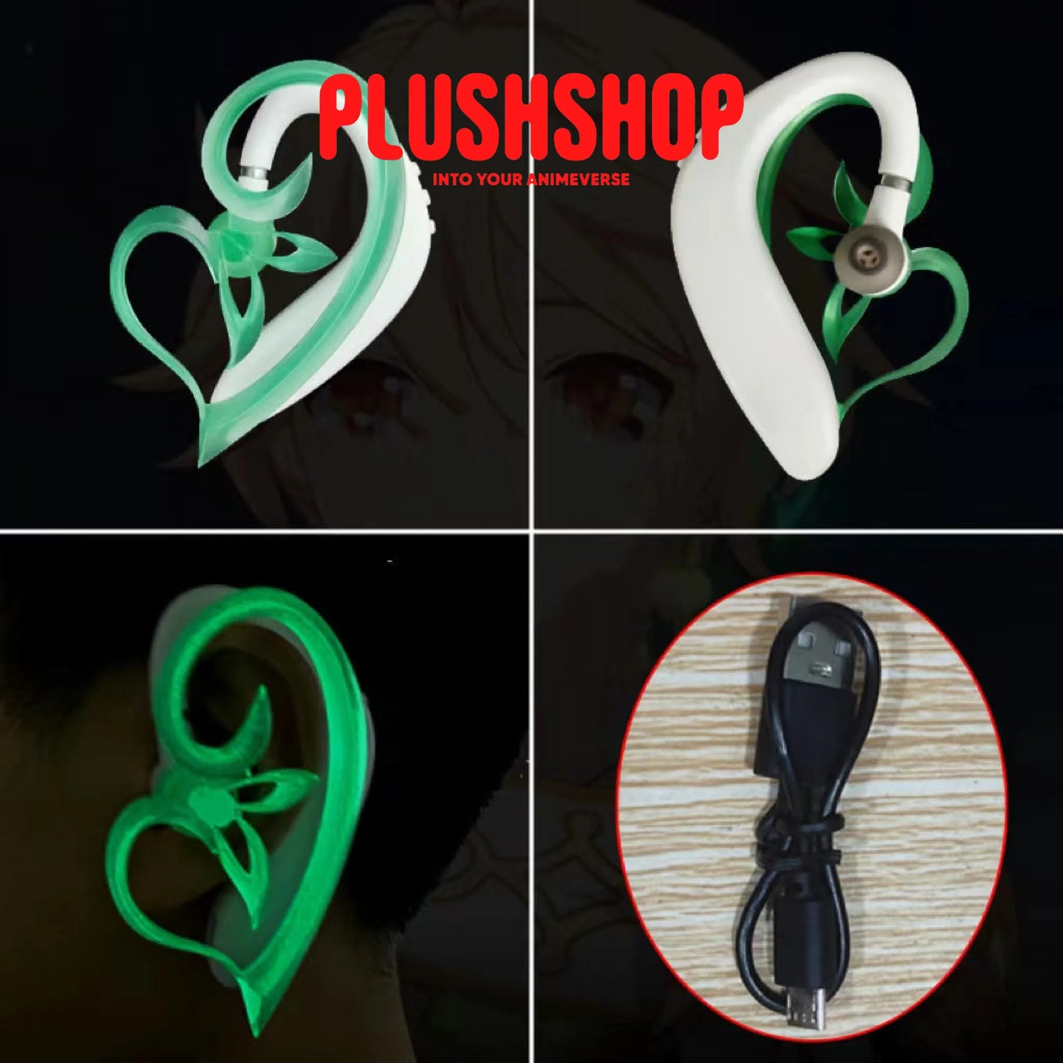 Akasha Headphone (1Pc) Accessories Luminous Cos Bluetooth Headset