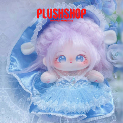 Cotton Doll Plush Clothes Blue Dress For Dolls 20Cm 娃衣
