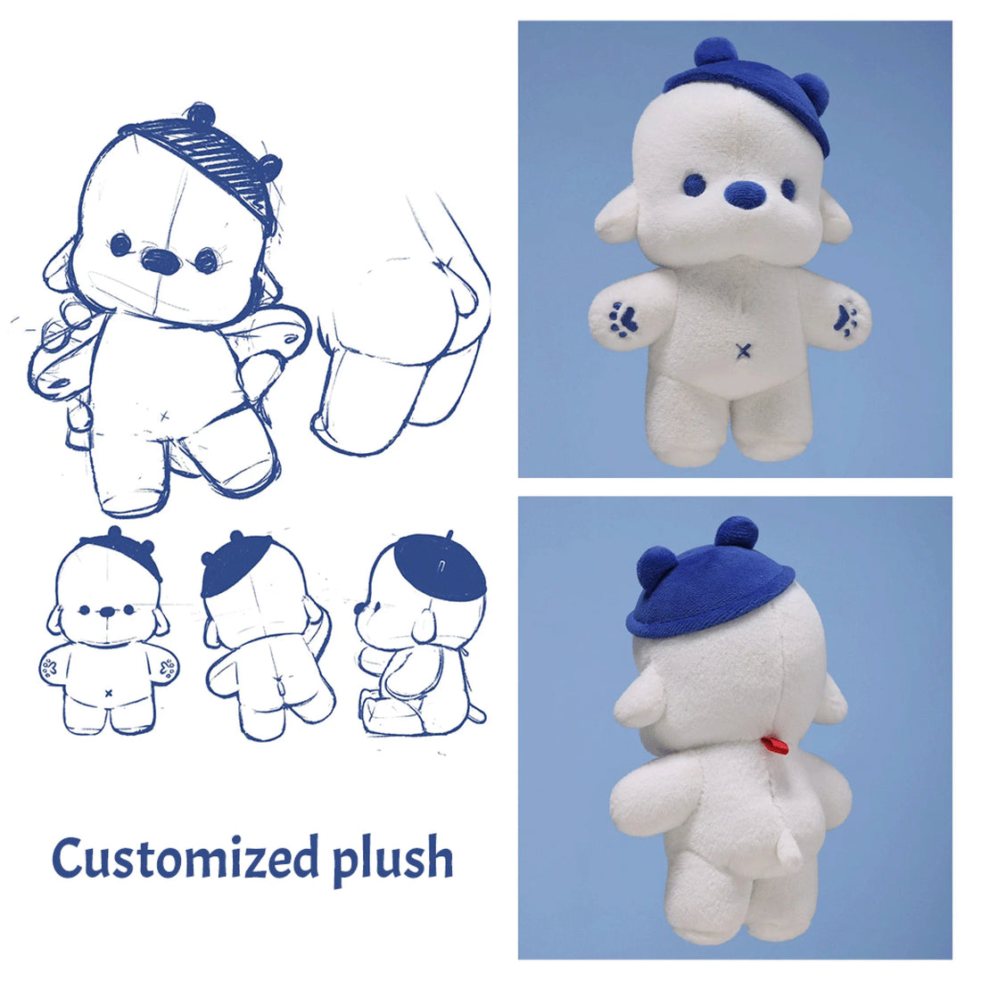 Customized Plush With Customer Drawing 10-120Cm