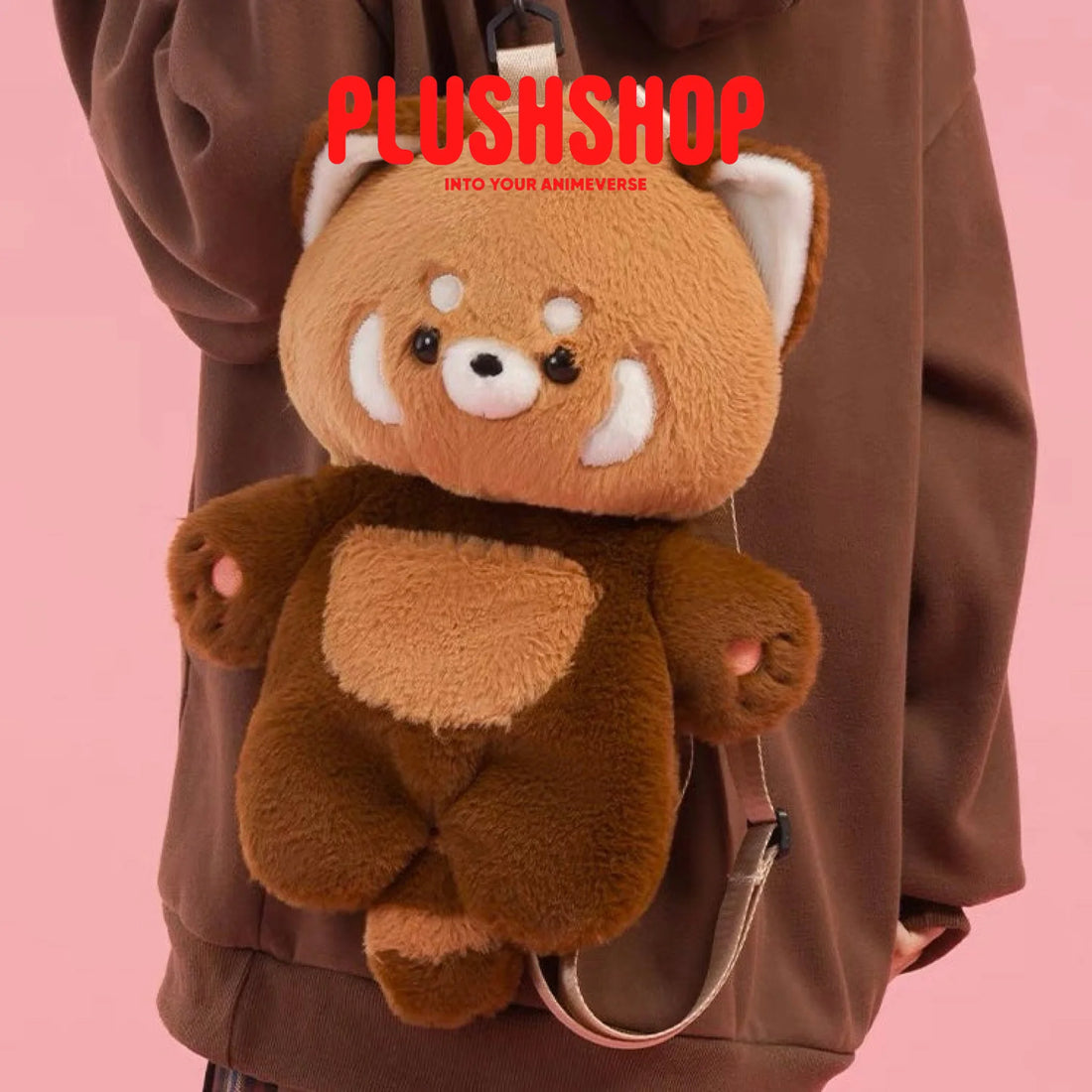 Cute Red Panda Plush Bag Style A 女士背包