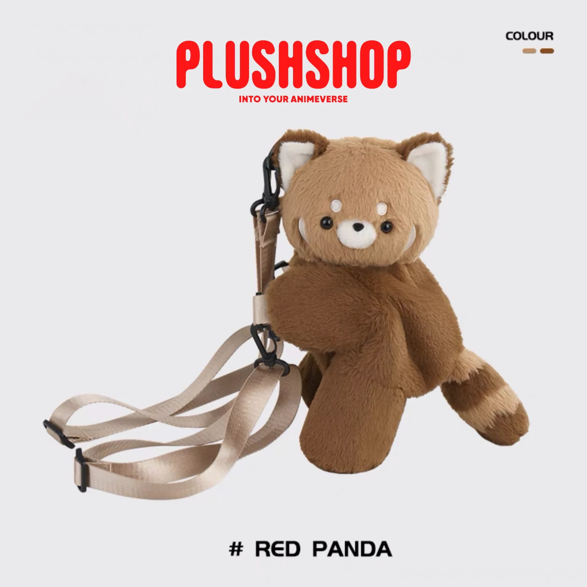 Cute Red Panda Plush Bag Style B（Pre-Order） B / M(Pre-Order 1 Months) 女士背包