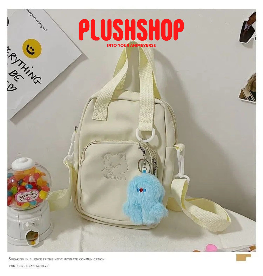 Cute White Plushie Bag For One
