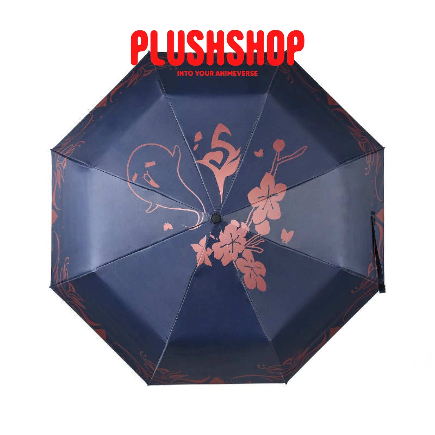 Genshin Furina Compact Folding Umbrella Neuvillette Auto Windproof Travel With 10 Ribs Hu Tao 雨伞