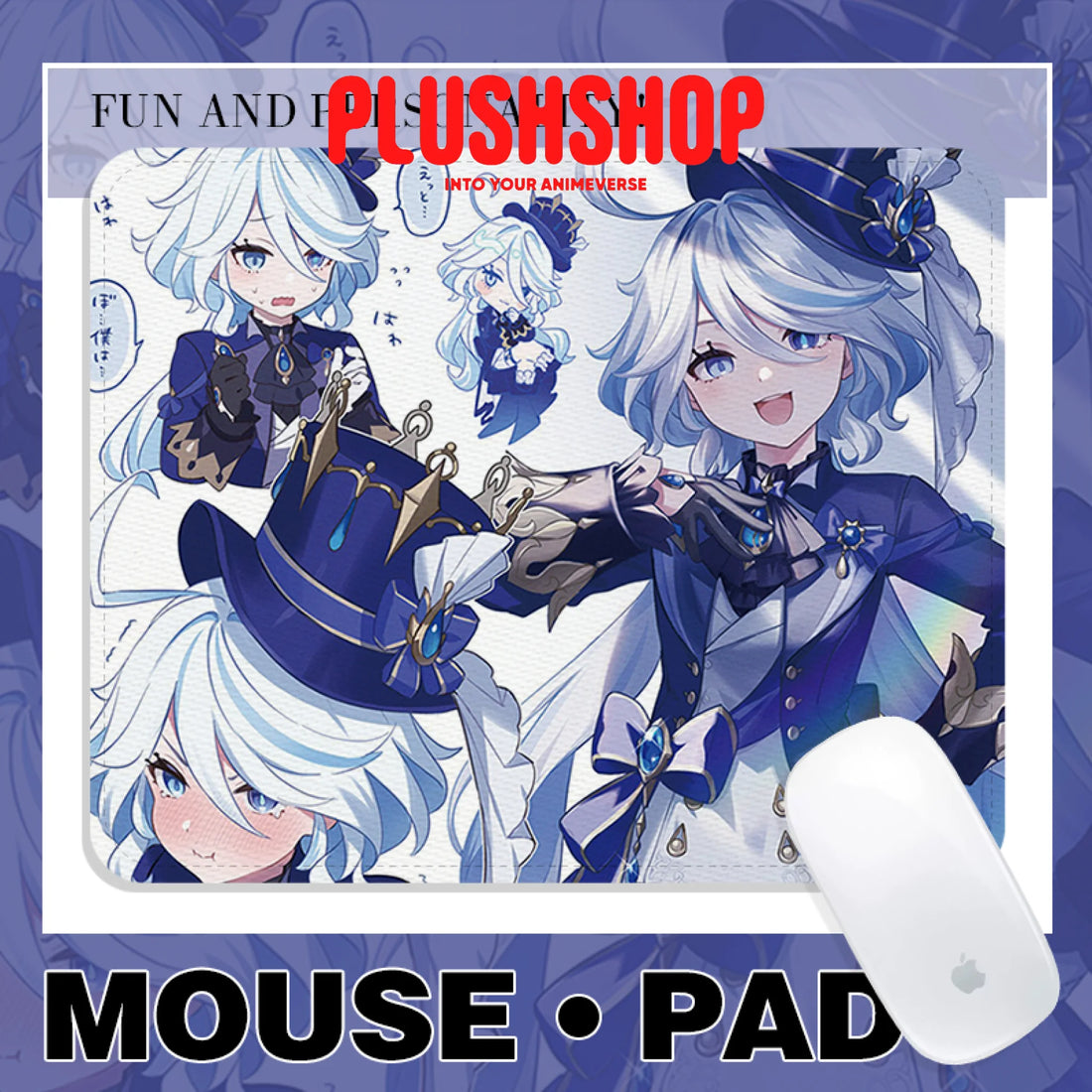 Genshin Impact Character Furina Hd Printing Mouse Pad