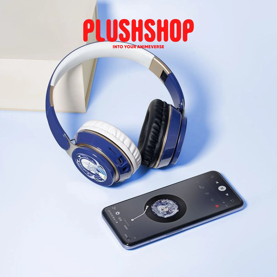 Genshin Furina Headphone Earphone Wireless With Microphone Hifi Stereo Foldable Lightweight