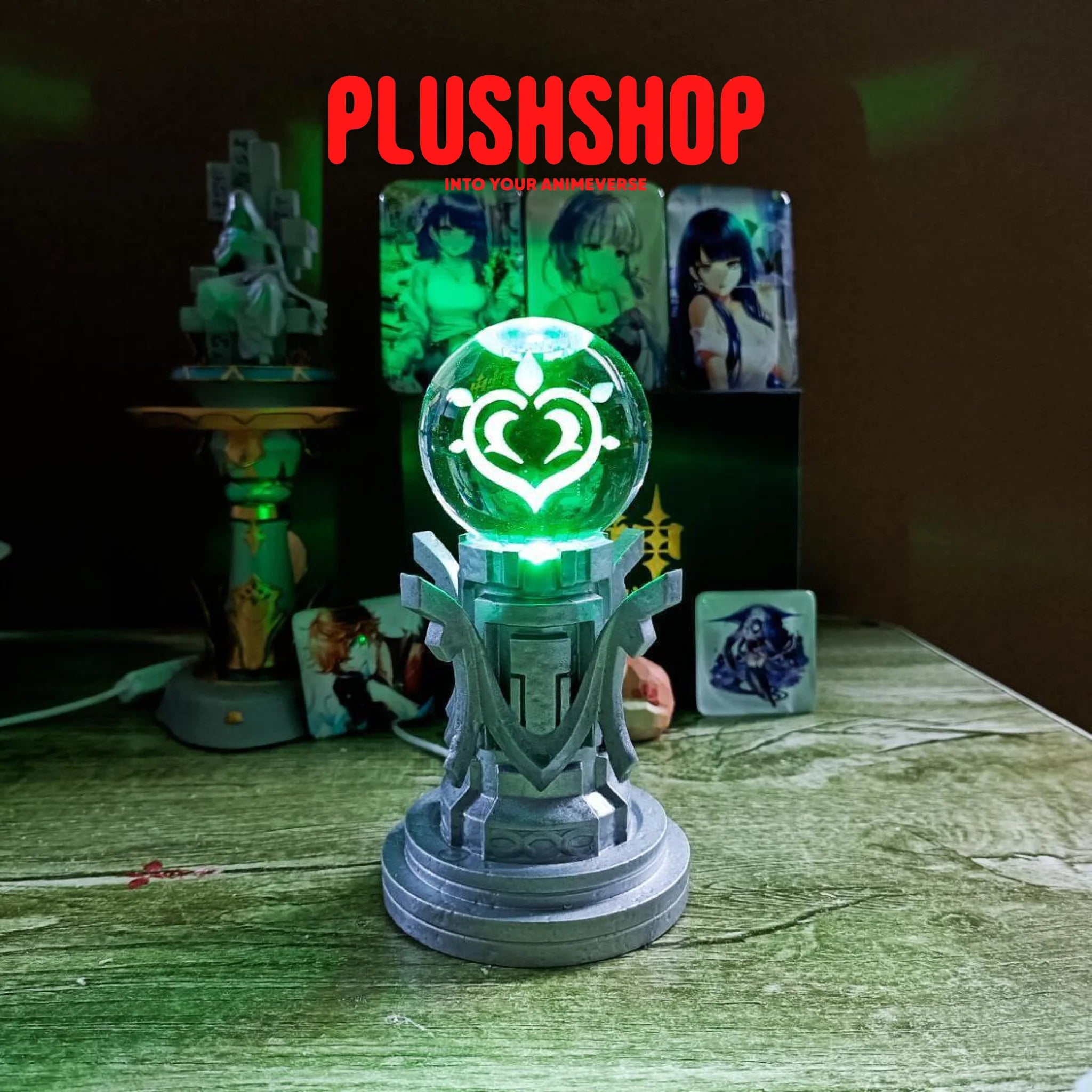Genshin Impact Elemental Monument Epoxy Resin Crystal Ball Night Light Exclusive Release 3