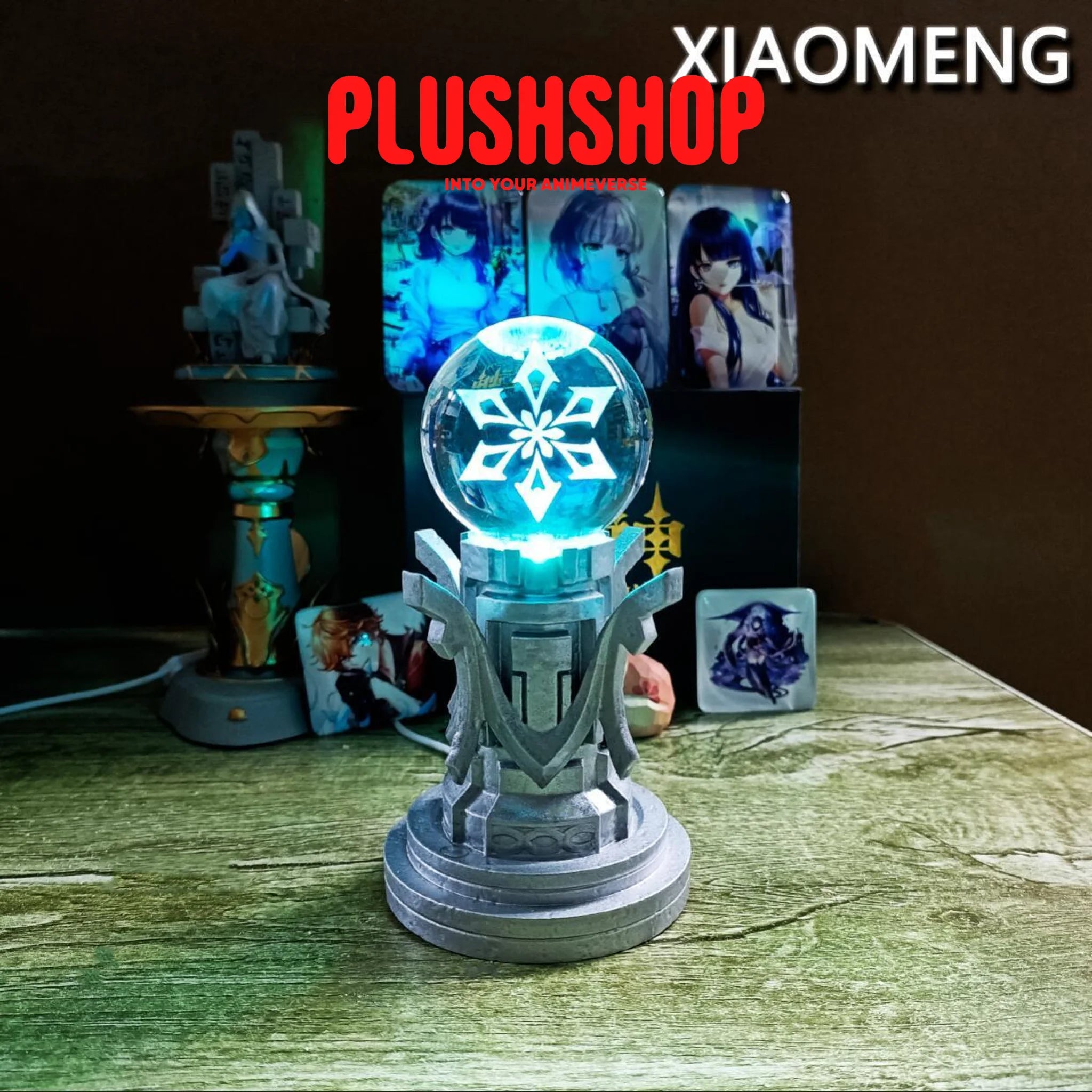 Genshin Impact Elemental Monument Epoxy Resin Crystal Ball Night Light Exclusive Release 7