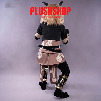 Genshin Hilichurl Cosplay Outfit Wearing