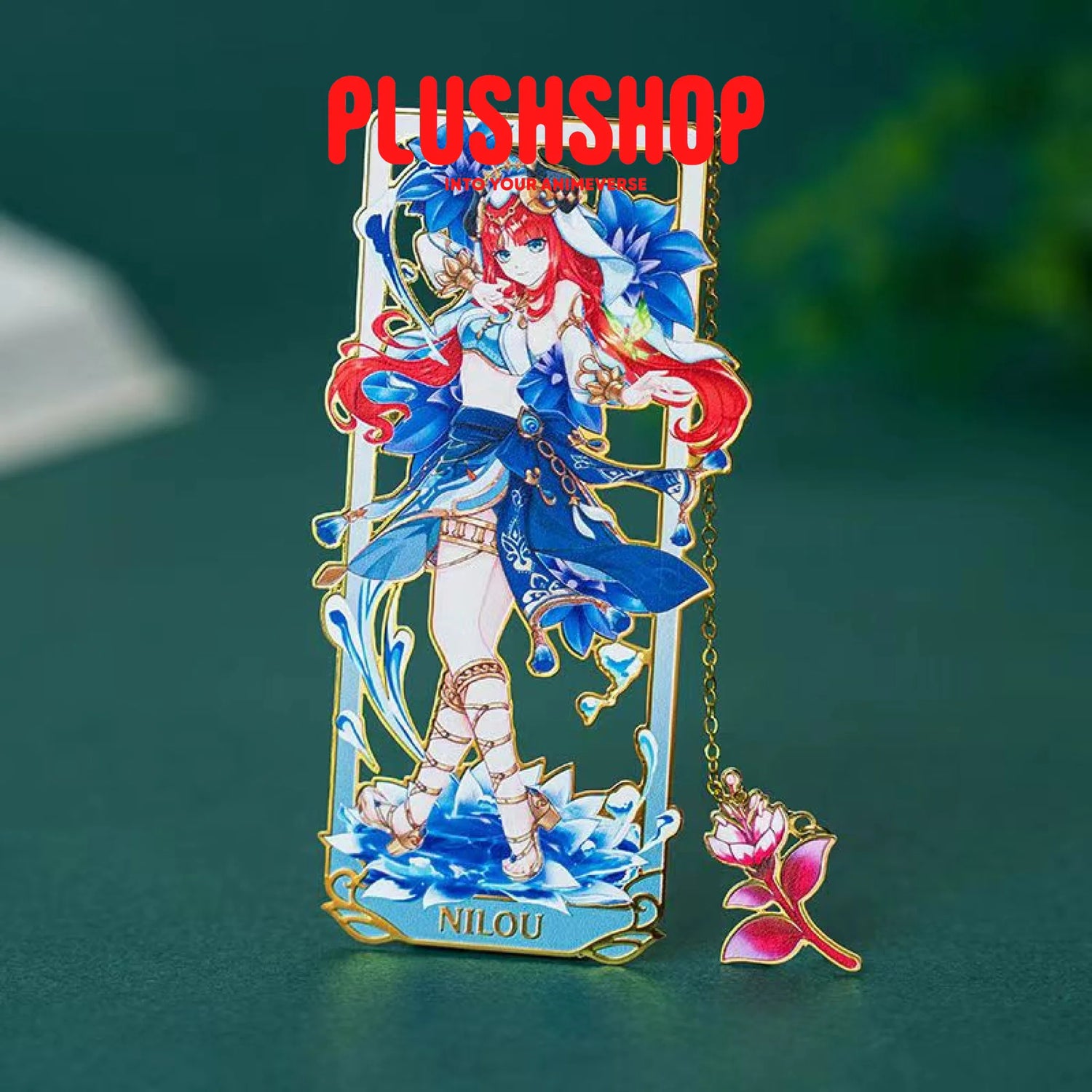 Genshin Impact Cartoon Alloy Anime Book Clip Bookmark Stationery Souvenir /