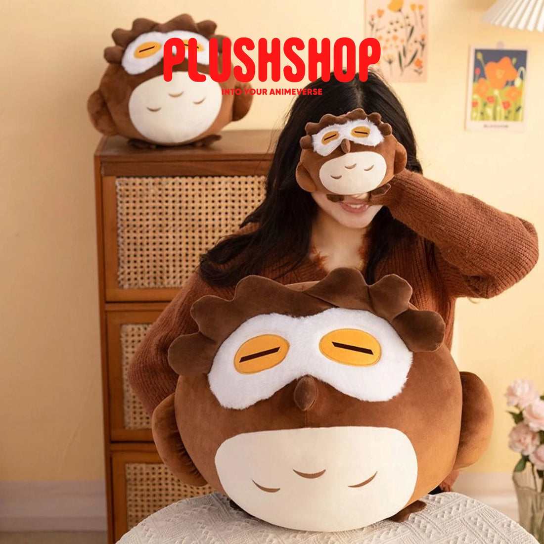 Genshin Impact Diluc Cute Owl Plush