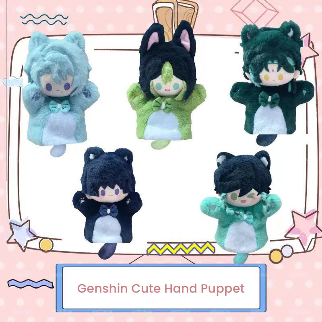 Genshin Impact Game Characters Cute Hand Puppet