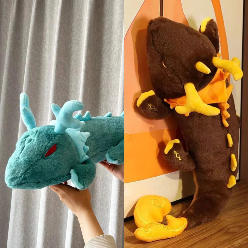 Genshin Impact &Honkai Starrail Characters Zhongli Danheng Themed Dragon-Shaped Pillow
